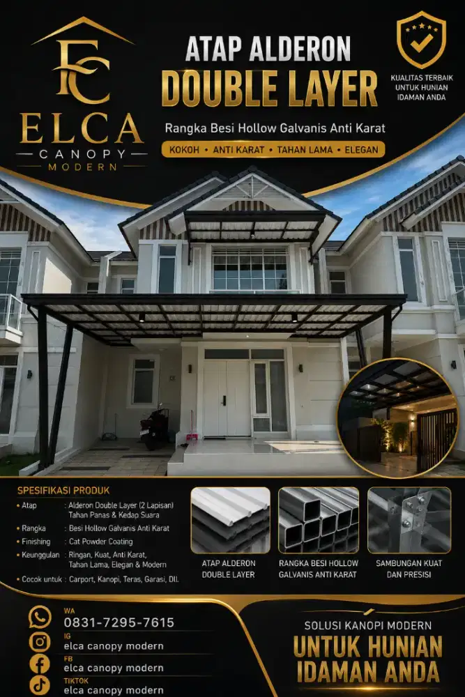 CANOPY ATAP ALDERON DOUBLE LAYERS