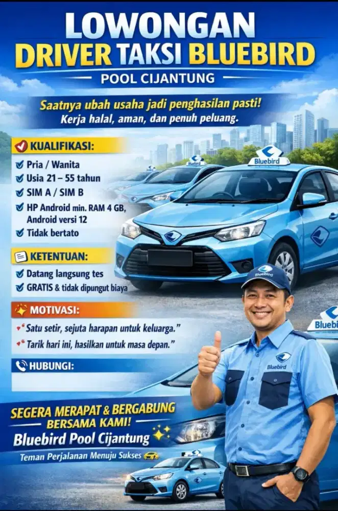 di butuhkan driver 50 orang