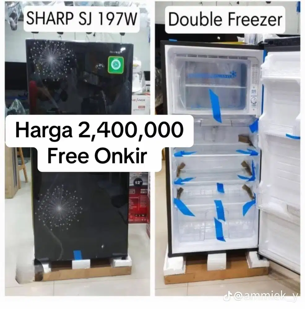 Kredit kulkas 1 pintu murah promo free 1x angsuran 15rb per hari