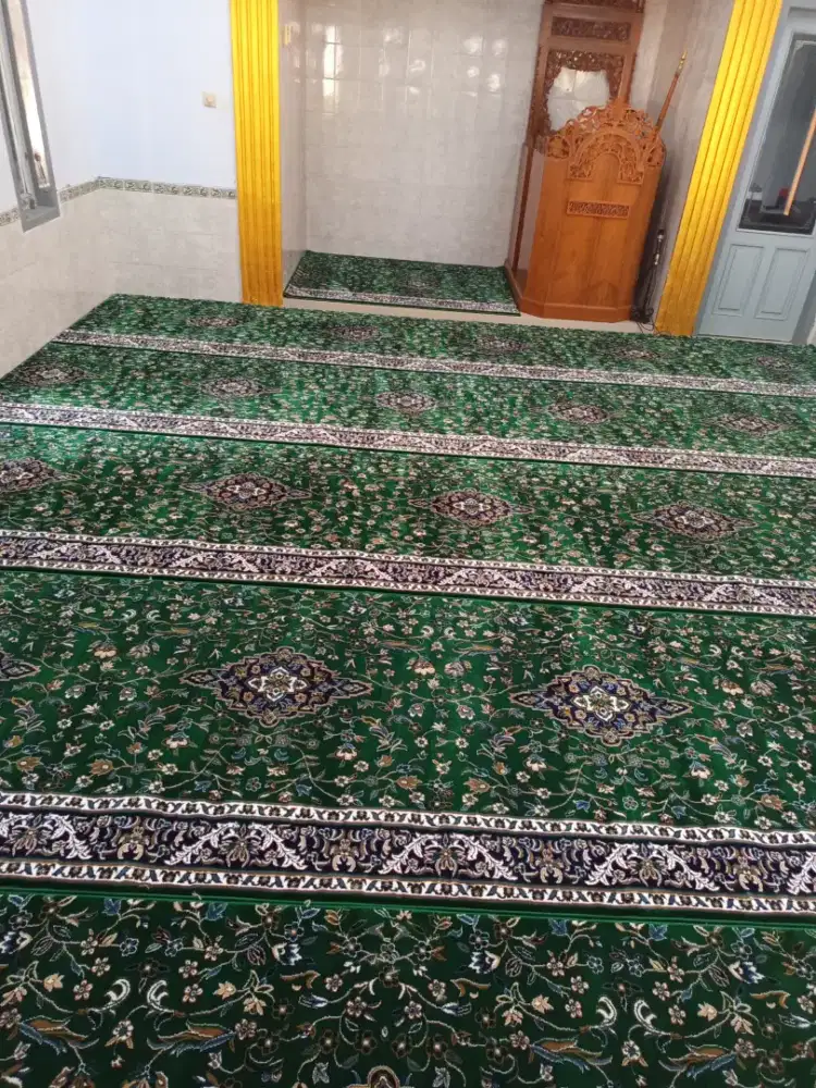 READY!!! KARPET MASJID IMPORT TURKIYE MOTIF RAUDAH TEBAL DAM NYAMAN