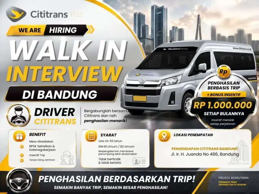 LOWONGAN DRIVER CITITRANS