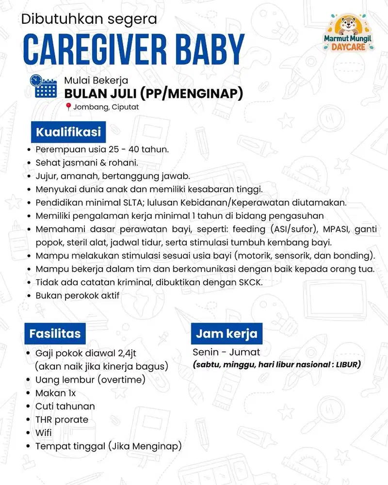 DIBUTUHKAN CAREGIVER BABY