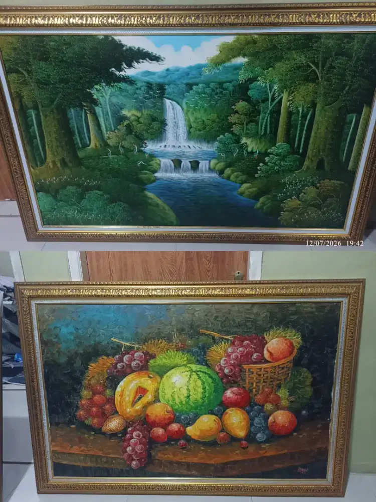 Lukisan Kanvas jumbo 2 set uk.L 150cm T 102cm