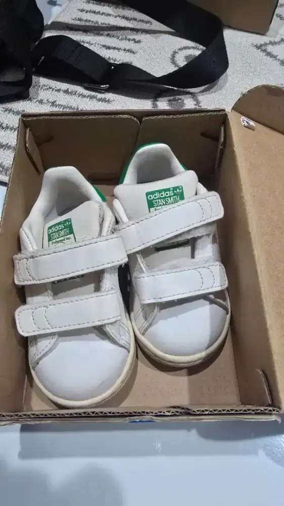 [PRELOVED] Adidas Stan Smith Kids Original - White/Green - Kondisi Oke