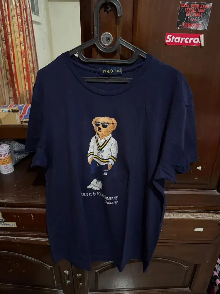 Kaos Polo Biru Size XXL Original
