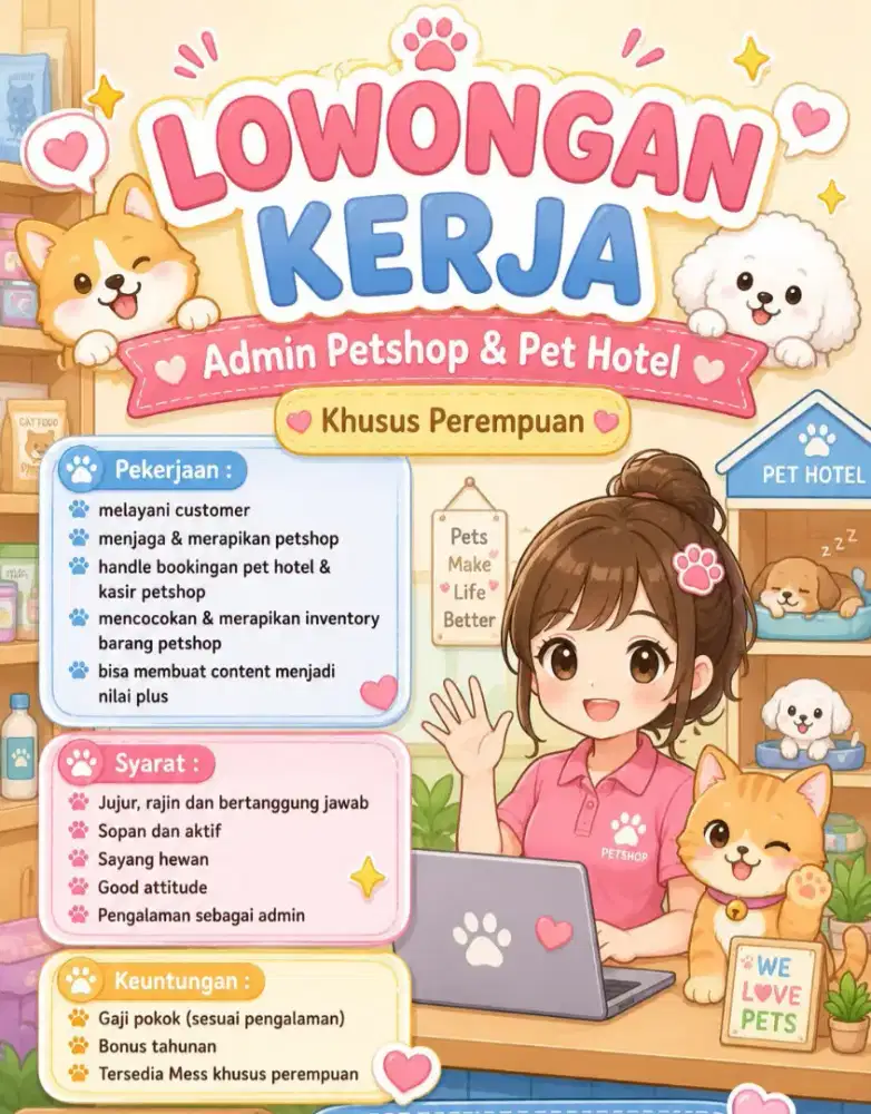 Kasir petshop dan grooming