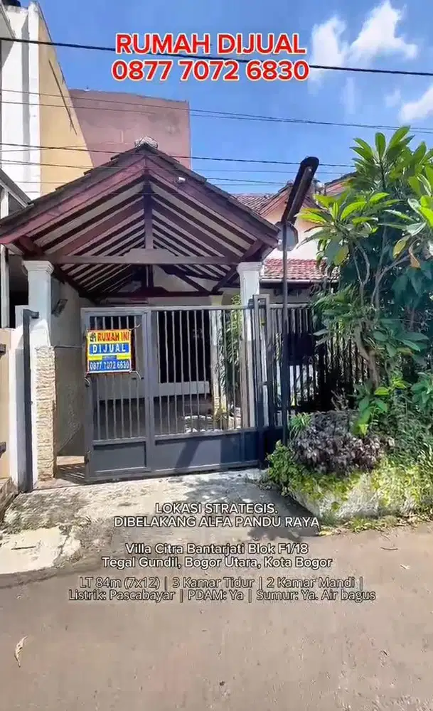 Dijual Cepat Rumah di Villa Citra Bantarjati Kota Bogor