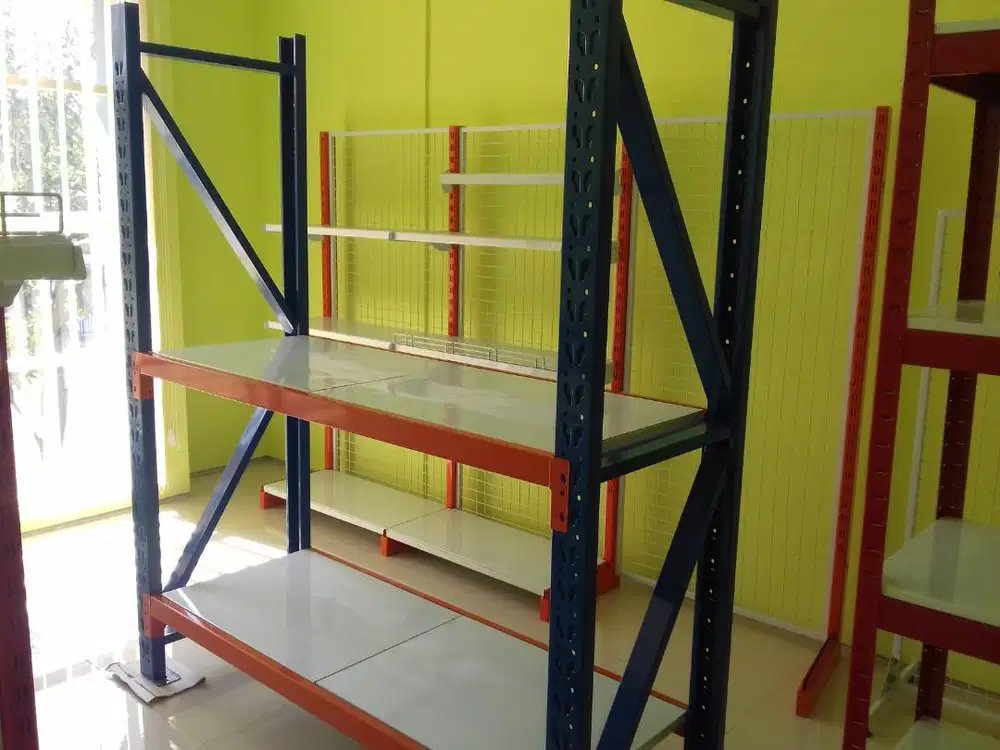 RAK GUDANG FULL BESI KAPASITAS 400 KG HARGA MURAH CUSTOM BISA