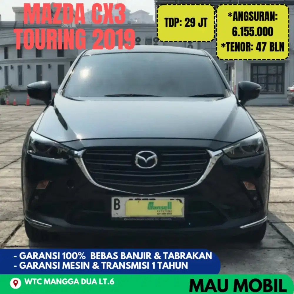 TDP 29JT KM 50rb, Mazda CX3 Touring 2019/2020 Hitam
