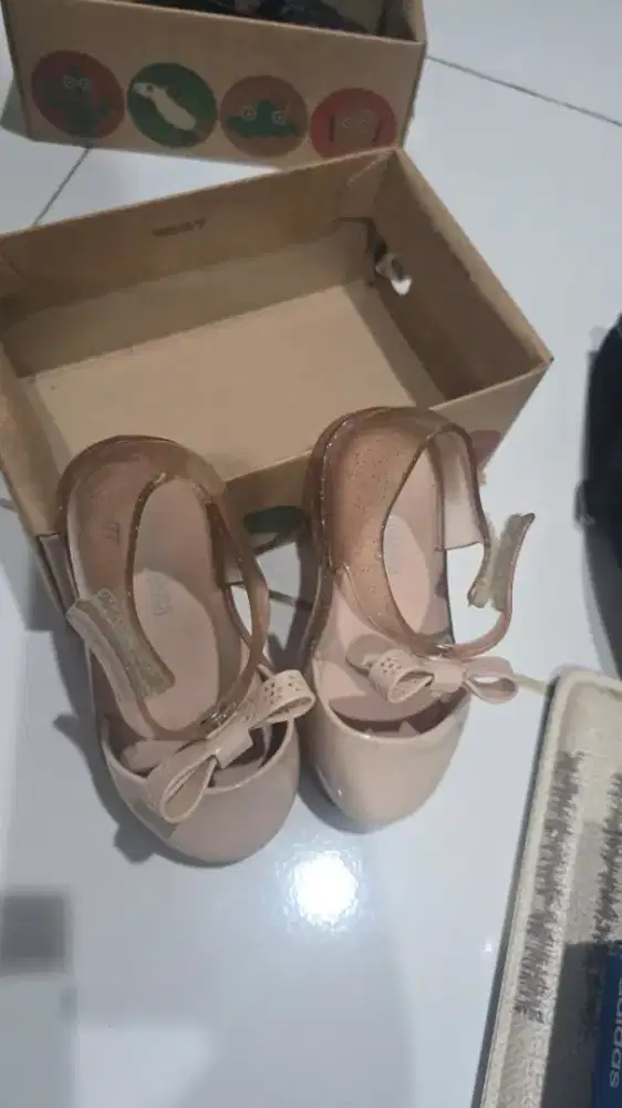 [PRELOVED] Mini Melissa Original - Cream/Nude Glitter - Cantik & Mulus
