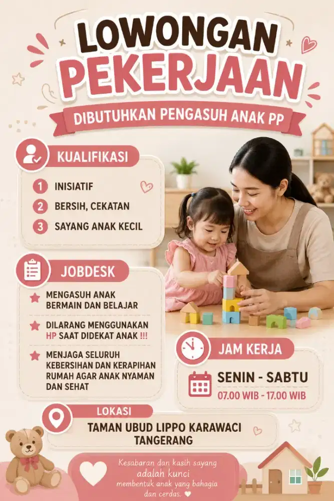 Lowongan Pengasuh Anak PP