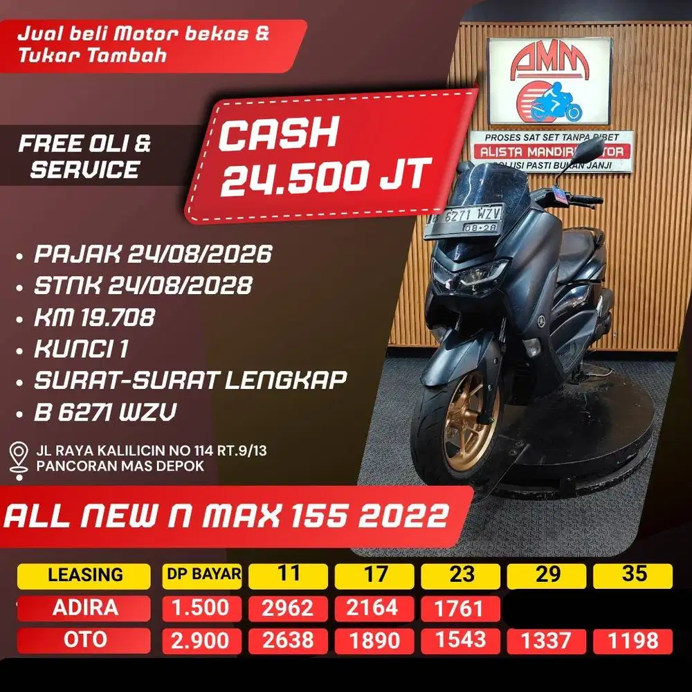 ALL NEW N MAX 155 2022 PAJAK HIDUP KREDIVO CC 0% CASH / KREDIT ALISTA