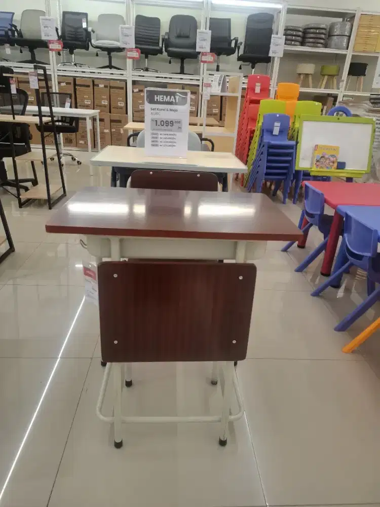 SET MEJA KURSI SEKOLAH TERMURAH BISA CICIL