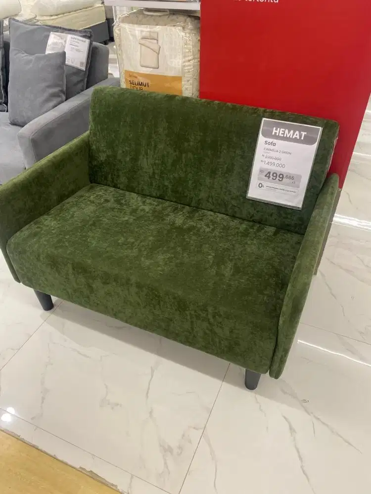 PROMO SOFA CARMELIA 2 GREEN SELMA