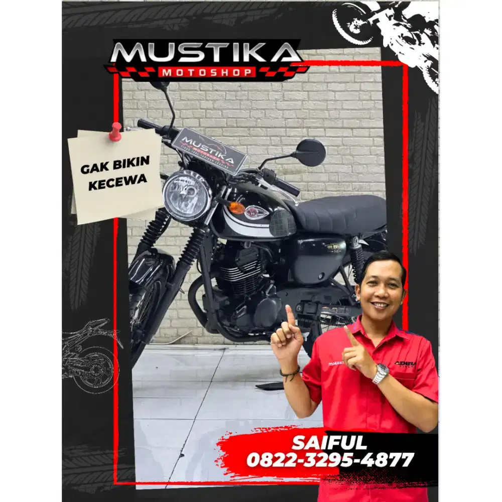 Perfect Condition!!Kawasaki W175 Se pmk 2019 Black Plat Jatim-Mustika