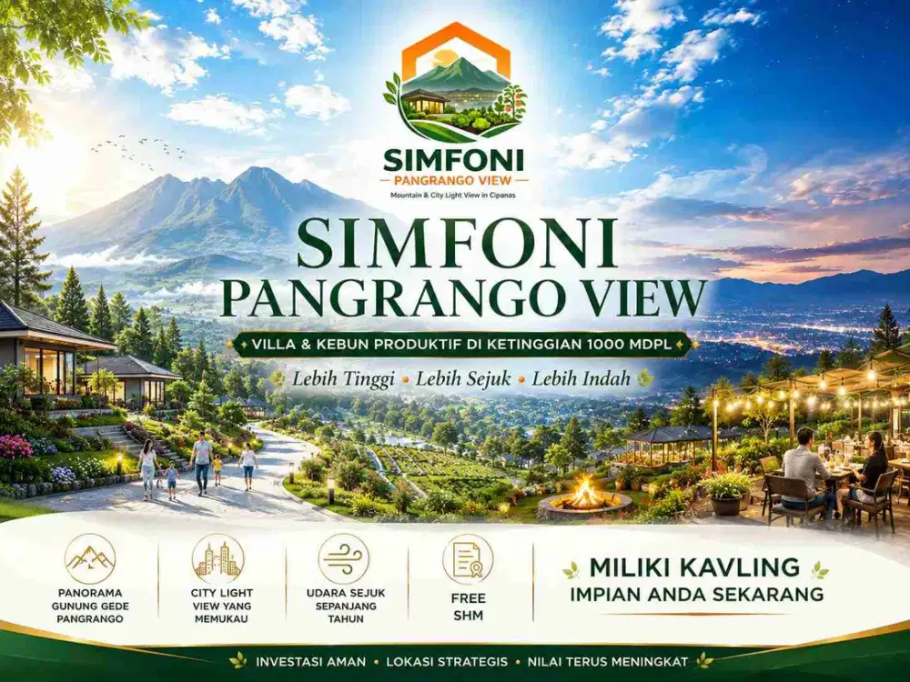 JUAL TANAH KAVLING SHM MURAH CIPANAS BOGOR VIEW GUNUNG GEDE PANGRANGO