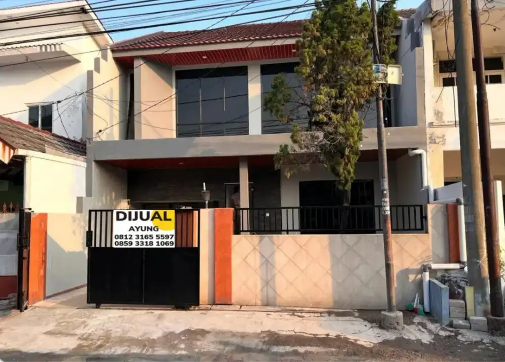 Dijual Rmh 2Lt Baru Renovasi lokasi Strategis di Nginden intan Sby