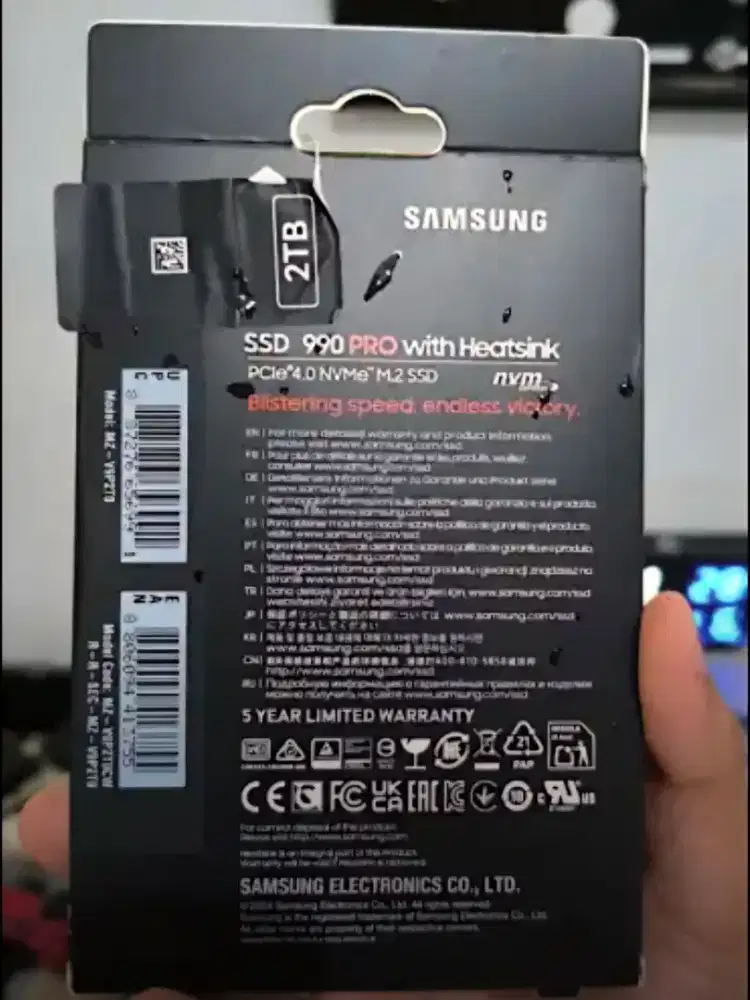 SSD NVME SAMSUNG 990 PRO WITH HEATSINK 2TB