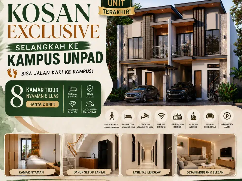 KOST PREMIUM DENGAN OCCUPANCY TINGGI, SISA 2 UNIT SAJA
