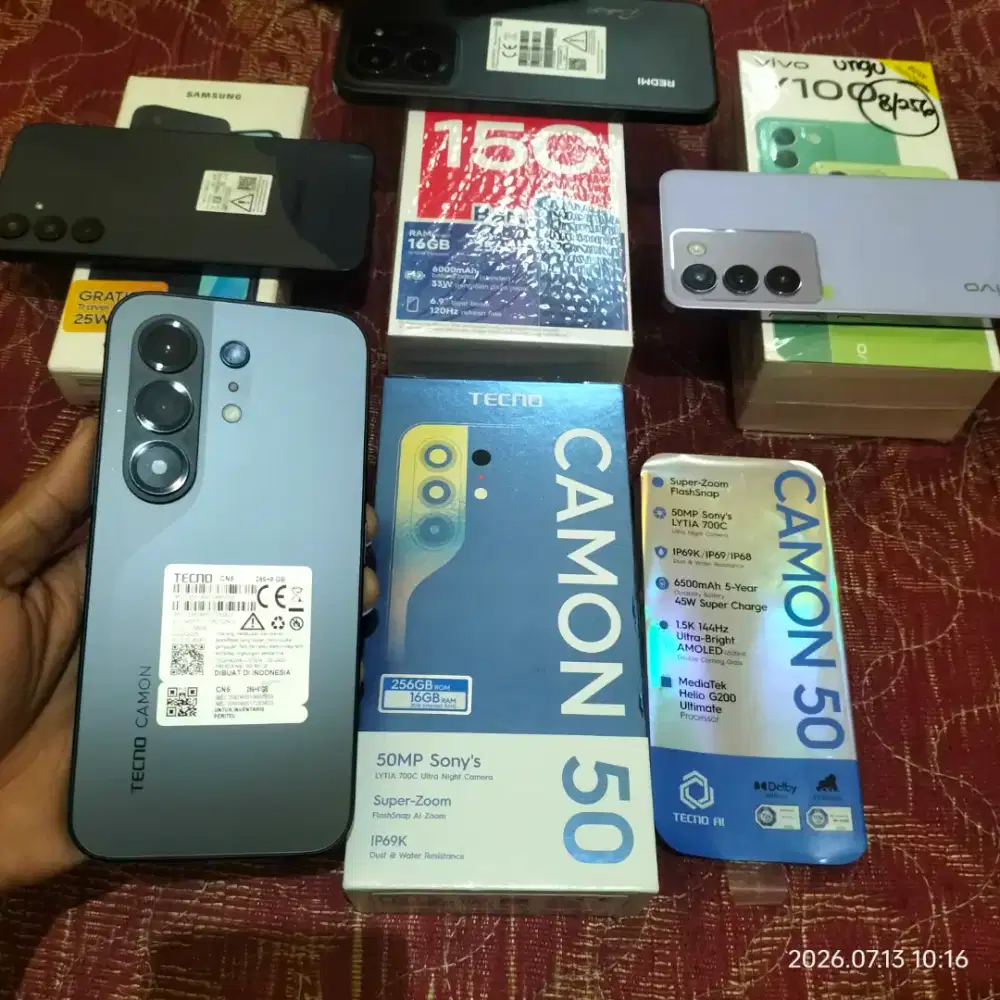 Tecno camon 50 5G 8/256gb like new garansi panjang
