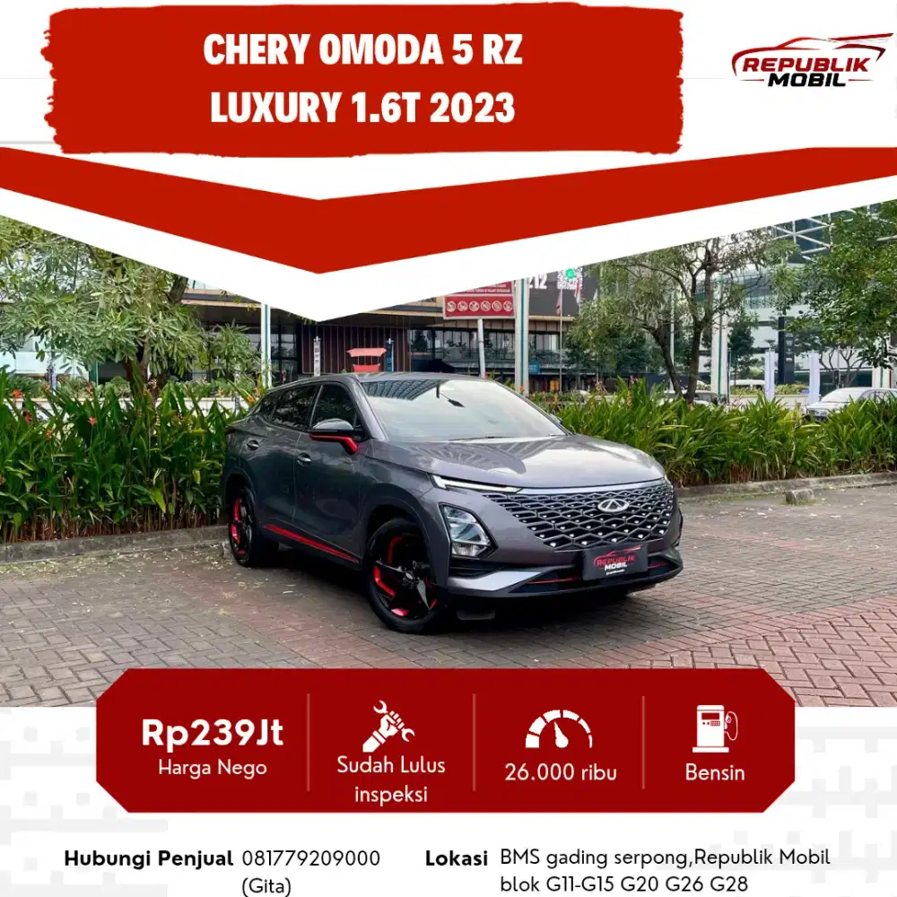 Chery Omoda 5 RZ Luxury AT 2023
Odo (26rb) KM LOW PAJAK PANJANG