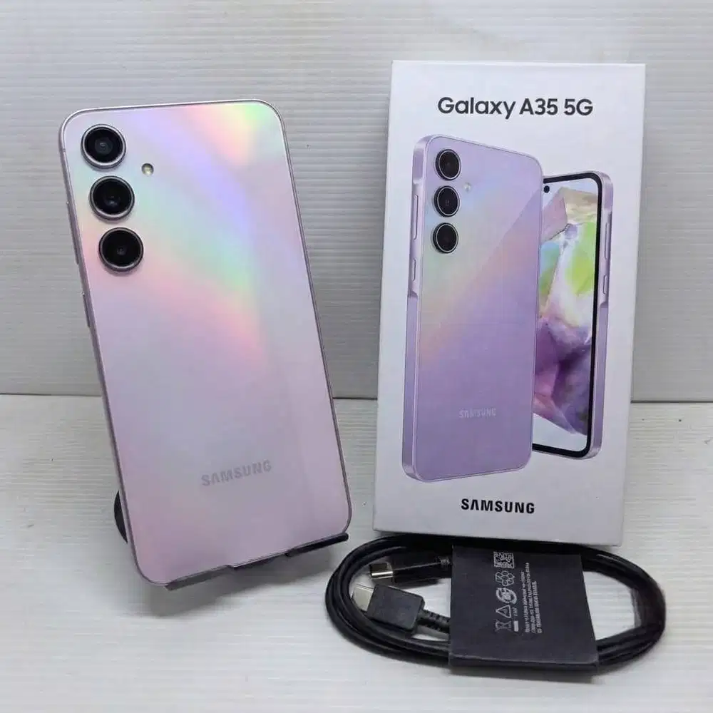 TERMURAH! SAMSUNG GALAXY A35 5G 8/256 LILAC FULLSET EX SEIN SIAP PAKAI