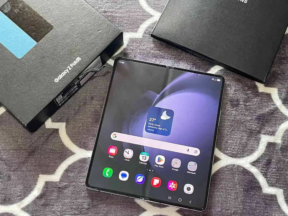 Samsung Galaxy Z fold 5 12/256Gb Icy Blue SEIN Mulus No Minus Bandung