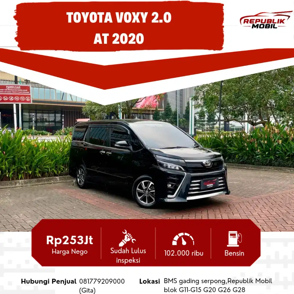 Toyota Voxy 2.0 AT 2020 MOBIL FULL RECORD TERAWAT