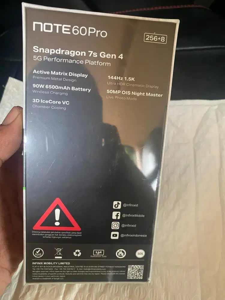 Infinix Note 60 Pro 8/256 BNIB Fullset Siap Pakai