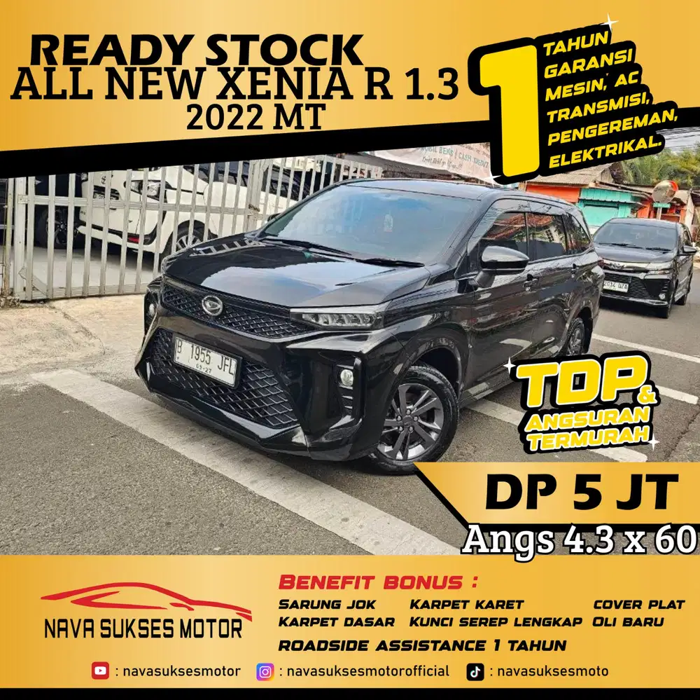 TDP 5Jt Angs Termurah All New Xenia R 2022 Manual Hitam Low Km LikeNew