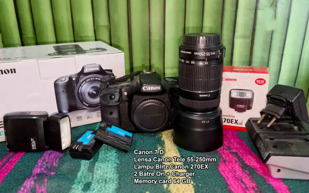 Jual cepat cam Canon 7D lengakap