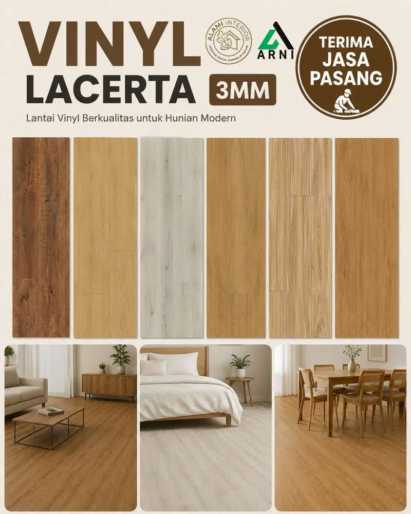 Vinyl LACERTA/Ukuran 3mm/Dekorasi Lantai/Anati Rayap