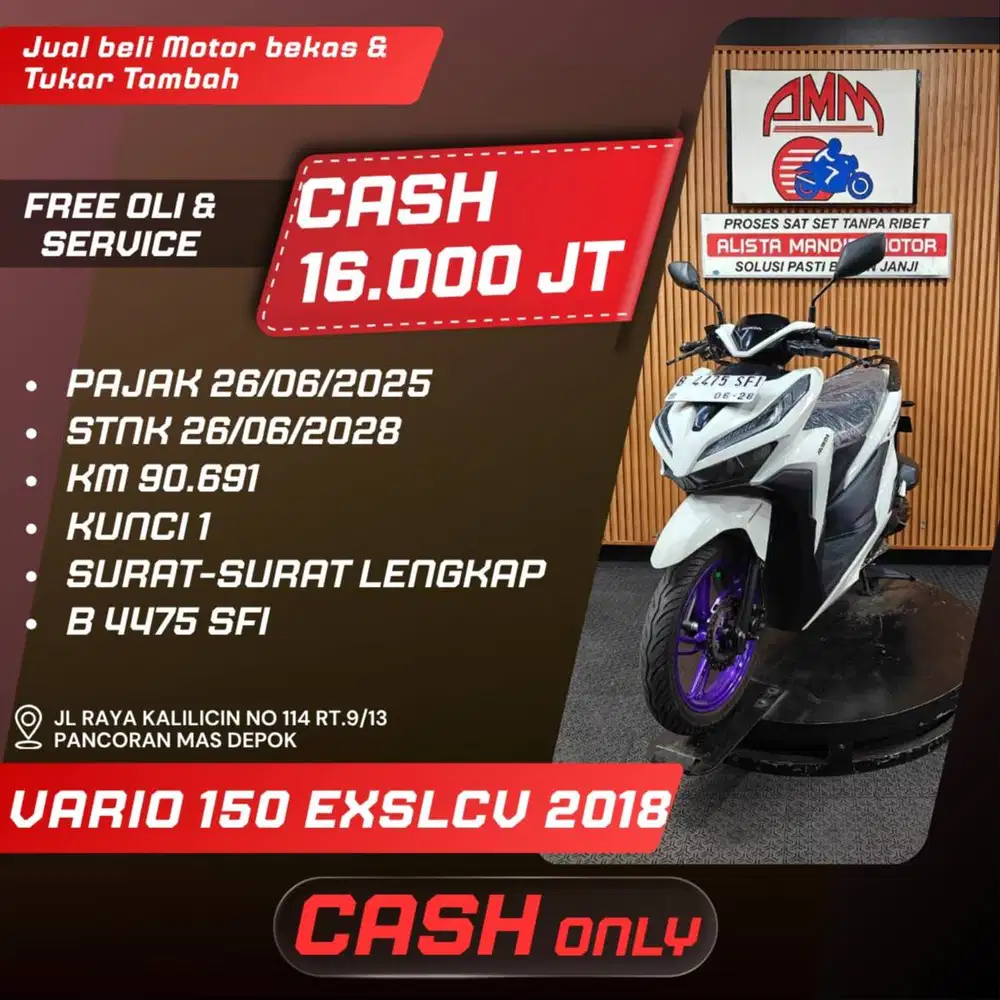 VARIO 150 EXSLCV 2018 TOKOPEDIA GOPAYLATER SHOPEE CC CASH ONLY ALISTA