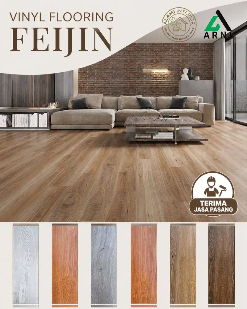 Vinyl Flooring Feijin/Dekorasi Lantai/Anti Rayap