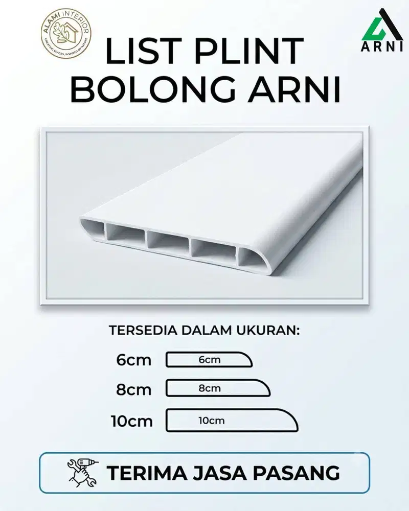 List Plint Bolong Arni/Accesors Lantai/Anti Rayap