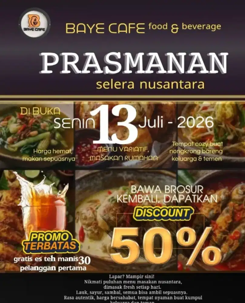 Voucher Prasmanan discount 50%
