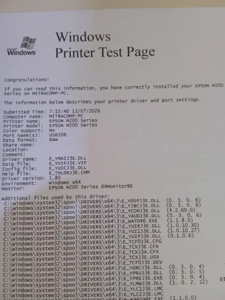 Dijual printer Epson M200