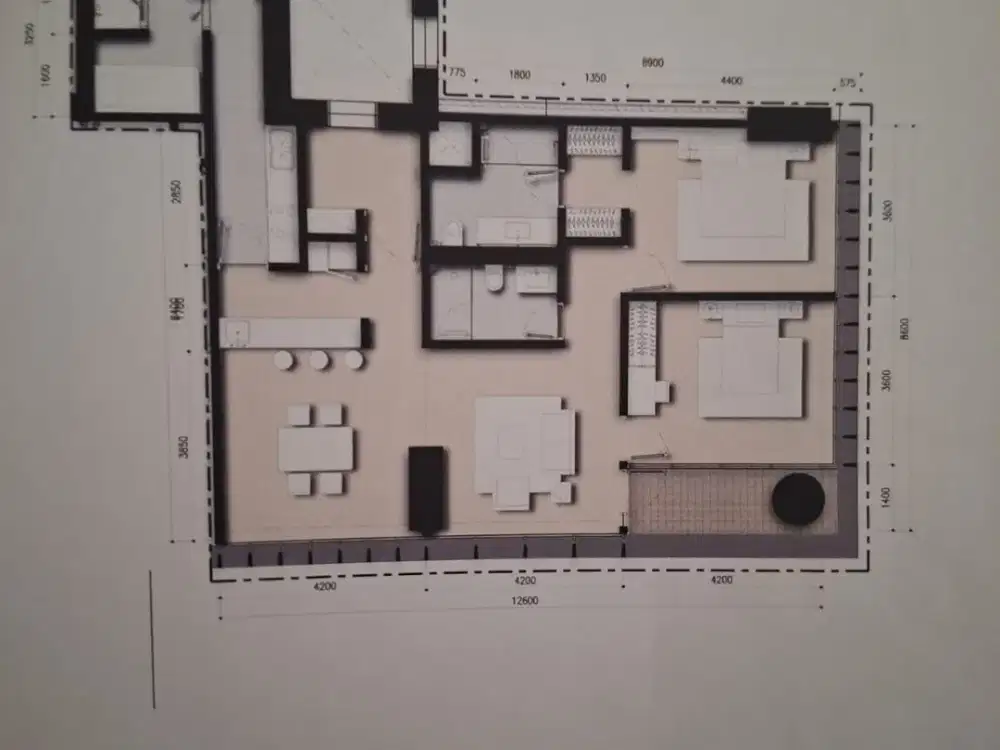 DISEWAKAN Apartemen Saumata  Lantai 36 Type 3 Kamar  Full Furnished