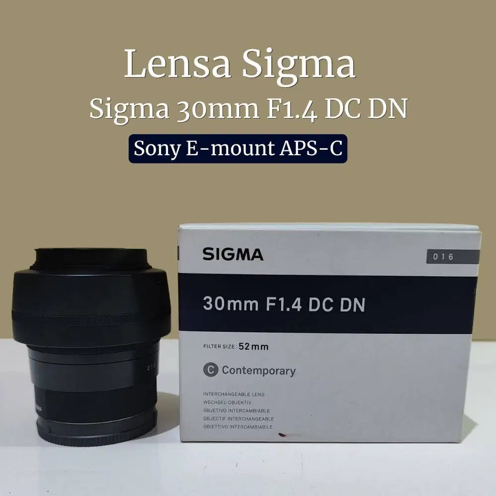 Lensa Sigma Sigma 30mm F1.4 DC DN | Sony E-mount APS-C