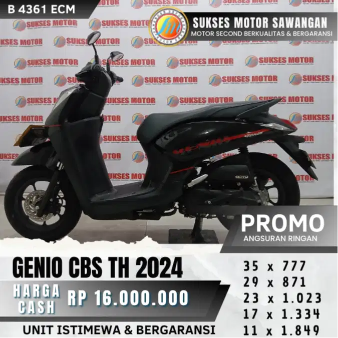 MULUS HONDA GENIO CBS TH 2024 BISA CASH KREDIT UNIT BERGARANSI MESIN