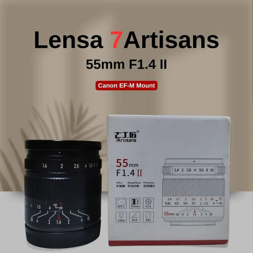 Lensa 7Artisans 55mm F1.4 II