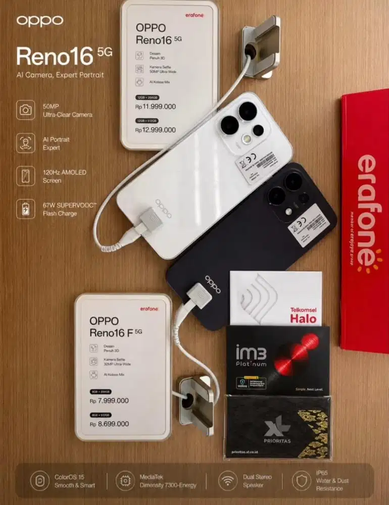 OPPO RENO 16 series ( PROMO CICILAN 0% DAN FREE KARTU KUOTA )
