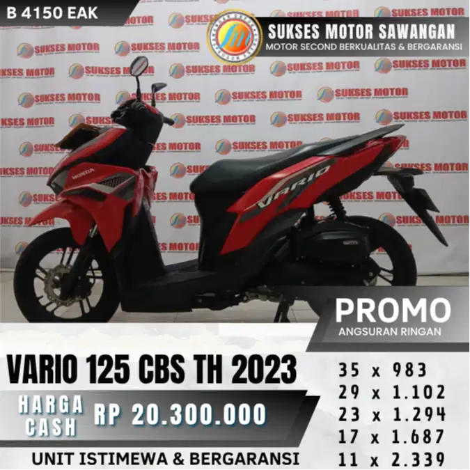 HONDA NEW VARIO 125 CBS TH 2023 UNIT MULUS BISA CASH KREDIT BERGARANSI