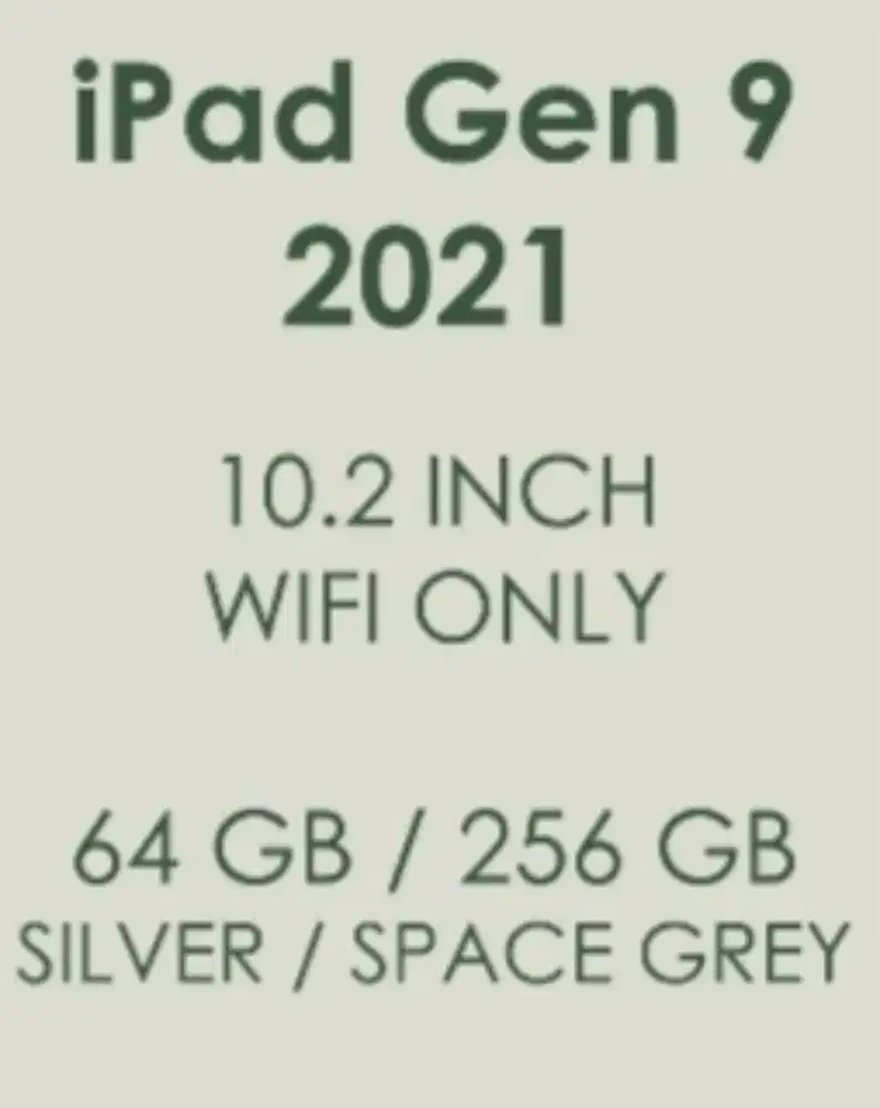 Ipad Gen 9 2021