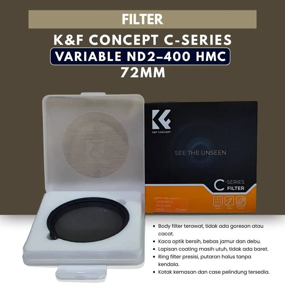 K&F Concept C-Series Variable ND2–400 HMC 72mm