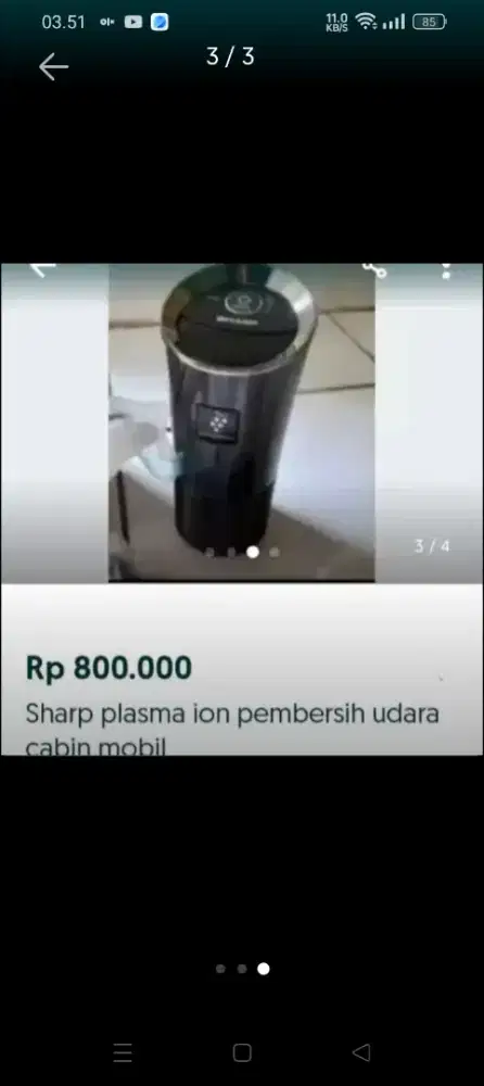 Sharp plasma pembersih ruang mobil dll