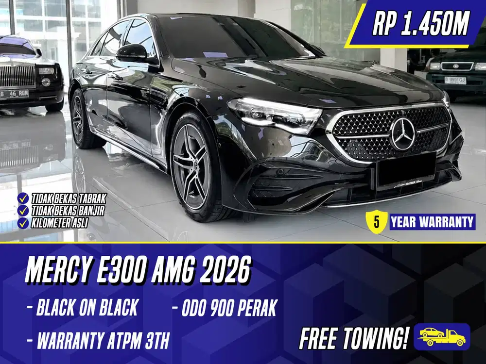 Mercedes Benz E300 AMG 2026 NIK 2025 Black Hitam Mercy E 300