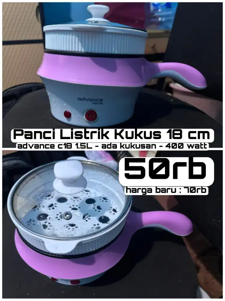 Panci Listrik Kukus 18 cm Advance 1.5 L
