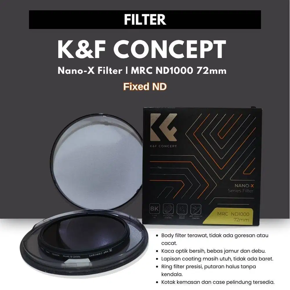 K&F Concept Nano-X Filter | MRC ND1000 72mm