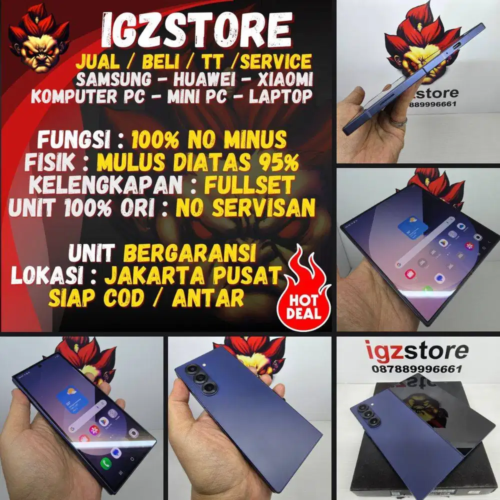 SIAP COD : Samsung Z Fold 6 12/256/512/1tb SEIN  FULLSET Mulus